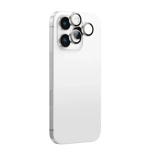 [DNA0034909] حماية عدسات الكاميرا "أمايزينج ثينج" زجاجية (AR) لـ 3 عدسات، لهواتف آيفون 16 برو / 16 برو ماكس - لون فضي