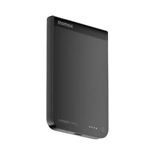 [DNA0034919] Momax 1-Power S.Pass 5000mAh Qi2 Magnetic Wireless Power Bank - Black