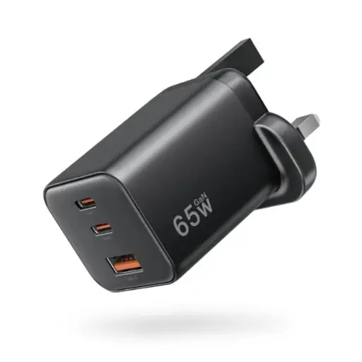 [DNA0034939] شاحن جداري "أمايزينج ثينج ثاندر برو" بتقنية GaN وقدرة 65 واط (منفذ USB-A + منفذين USB-C)