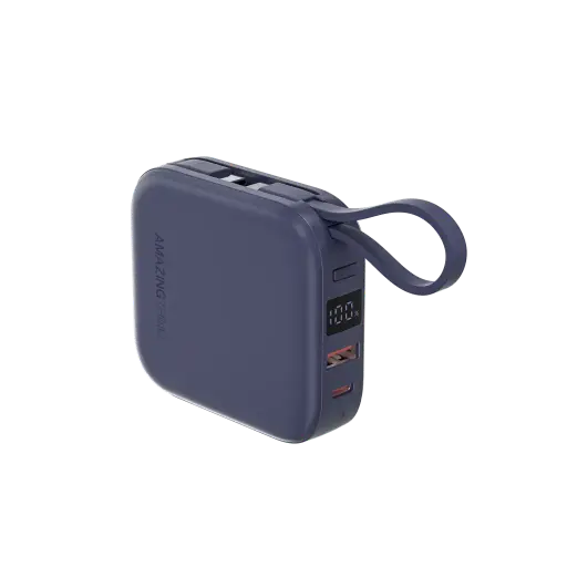 [DNA0034989] AmazingThing Thunder Go 10000mAh Power Bank with Dual USB-C Cables - Blue