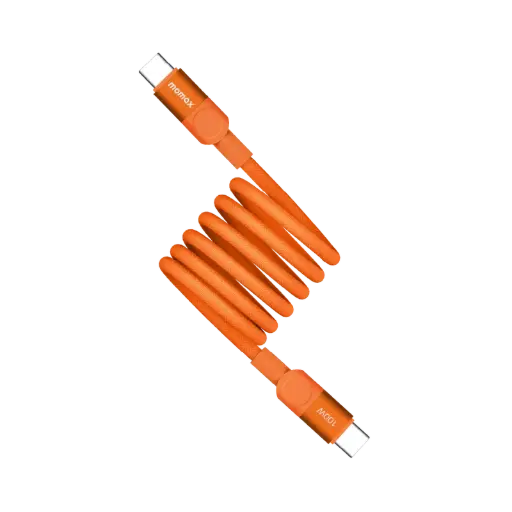 [DNA0035132] كابل "موماكس ماج لينك" بمنفذ USB-C مغناطيسي وقدرة 100 واط (1 متر) - لون برتقالي