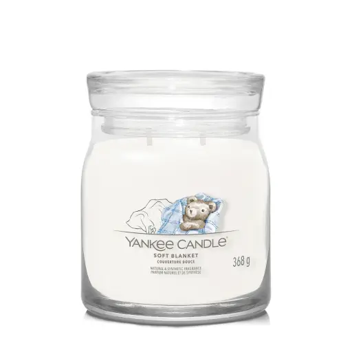 [DNA0040177] شمعة "يانكي كاندل" (Yankee Candle) الحجم المتوسط (Signature Medium Jar) - غطاء ناعم