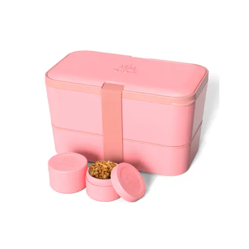 [DNA0040285] Umami Nestable Bento Box - Coral Pink
