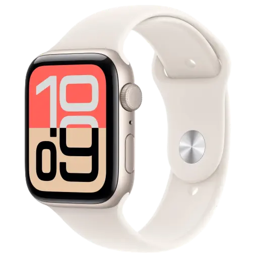 [DNA0041108] Apple Watch SE 3 44mm (Middle East) Starlight Aluminium Case with Starlight Sport Band - M/L GPS