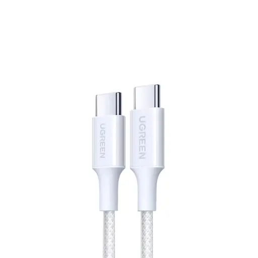 [DNA0041229] UGREEN USB-C to USB-C 100W 5A Braided Fast Charging Cable, 1m - White