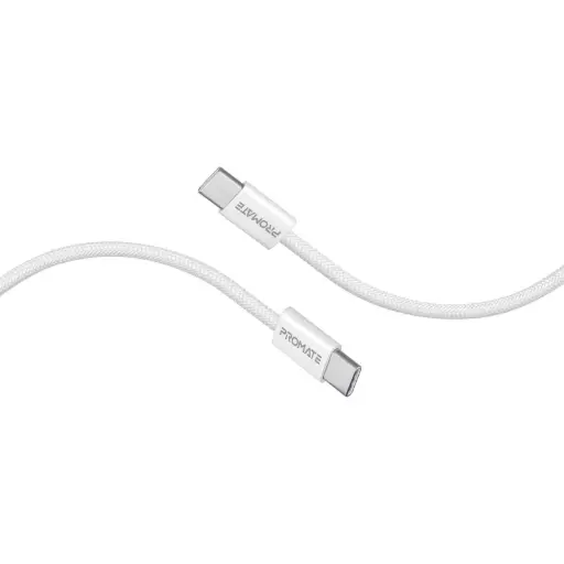 [DNA0041347] بروميت (EcoLine-CC120) كابل USB-C إلى USB-C بقدرة 60 واط وطول 1.2 متر - أبيض