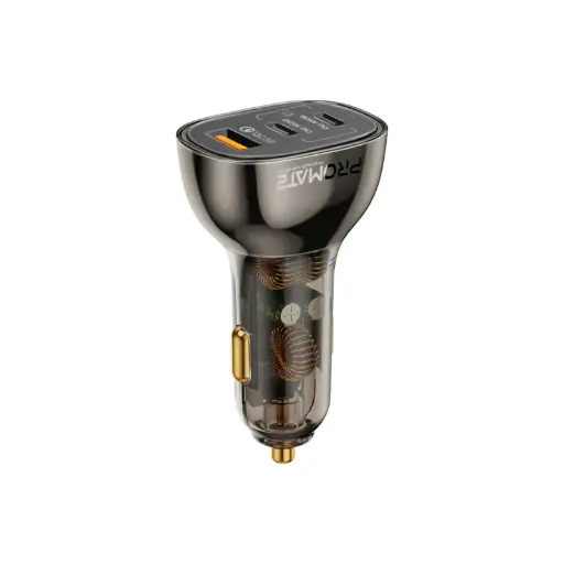 [DNA0041371] بروميت (TransDrive-80W) شاحن سيارة شفاف متعدد المنافذ بقدرة 80 واط