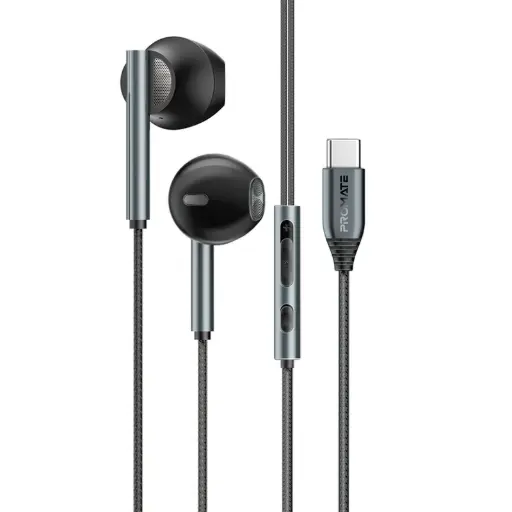 [DNA0041398] بروميت (Laxi-S) سماعات أذن سلكية بمنفذ USB-C مع ميكروفون بخاصية إلغاء الضوضاء البيئية (ENC) - أسود