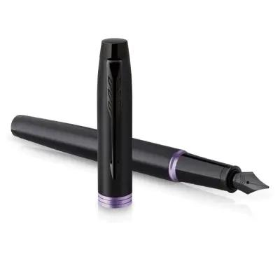 [DNA0041511] PARKER IM Professional Vibrant Rings Fountain Pen - Black with Amethyst Purple Ring - 2172949