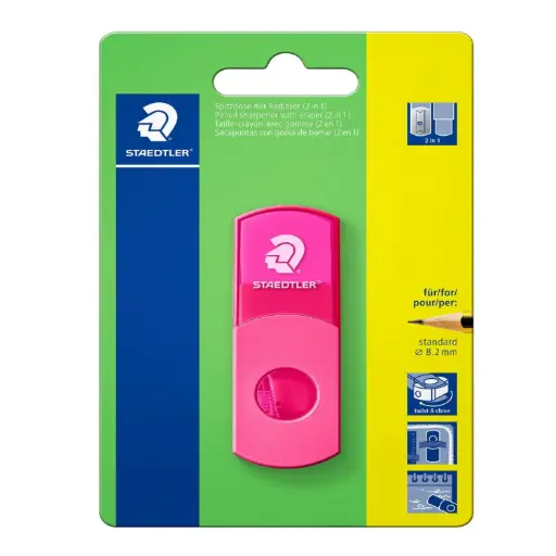[DNA0041519] STAEDTLER 511 SE 2-in-1 Pencil Sharpener with Eraser - Pink