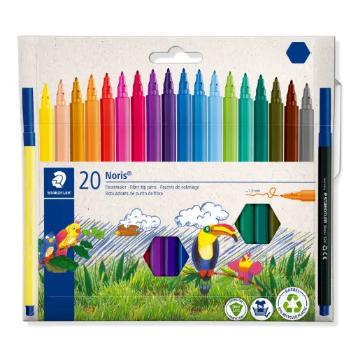 [DNA0041525] STAEDTLER Noris 326 Fibre-Tip Pens, 20 Assorted Colors - 326 C20