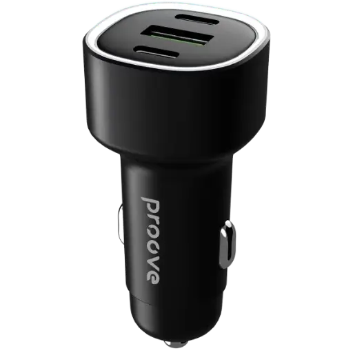 [DNA0041684] بروفي (Proove Flash) شاحن سيارة بقوة 60 واط (2 منفذ Type-C + منفذ USB) - أسود