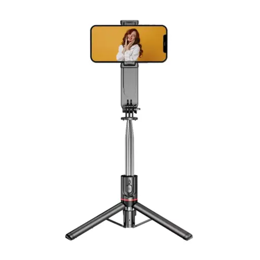 [DNA0041718] بروفي (Proove Selfie Lume) عصا سيلفي وحامل ثلاثي (Tripod) بطول 1110 ملم - أسود