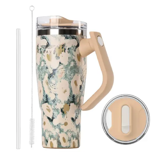 [DNA0041793] Brave TempGuard Travel Mug Thermal Tumbler 04 - Yellow Rose