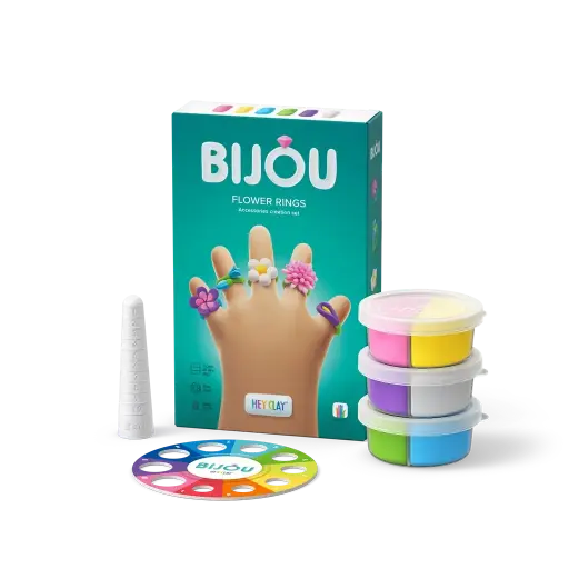 [DNA0042392] Hey Clay Flower Rings, series Bijou, 3 cans