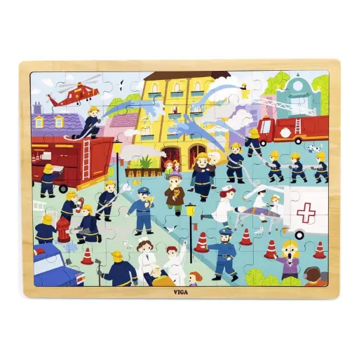 [DNA0042561] Viga Wooden 48 Pcs Puzzle - Fire Fighting
