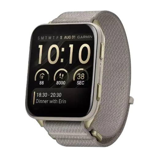 [DNA0042677] Garmin Venu X1 GPS Fitness Smartwatch - Soft Gold & Grey