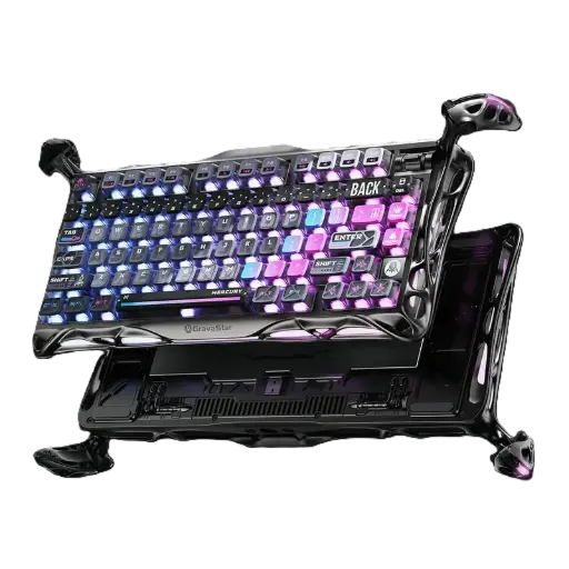 [DNA0042923] GravaStar Mercury K1 Pro Special Edition CBLK-CN Gaming Keyboard - Cyberpunk