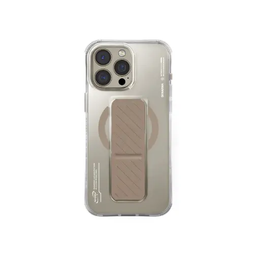 [DNA0043294] Skinarma Axon Mag-Charge Grip-Stand Case for iPhone 16 Pro Max 6.9 - Champagne / Gold