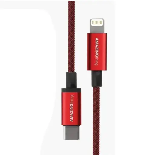 [DNA0052114] AmazingThing Supremelink USB-C To Lightning Power Max 1m Cable - Red