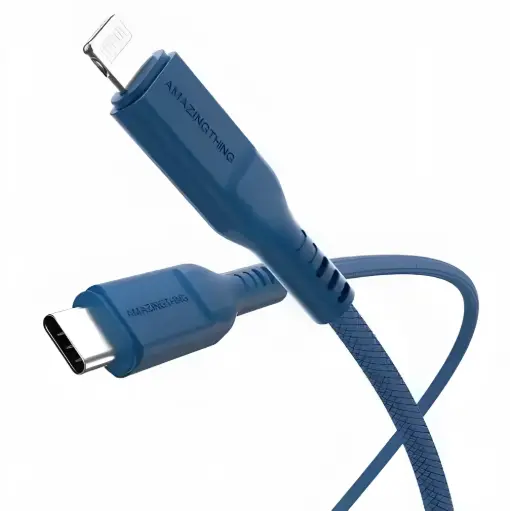 [DNA0052116] كابل أميزينج ثينج ثاندر برو من USB-C إلى Lightning بقدرة 3.2 أمبير و 30 واط وبطول 1.1 متر - أزرق