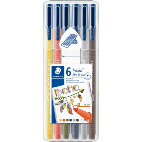 [DNA0053702] Staedtler 1mm Felt-Tip Triplus Color Pens in Autumn Colors 6x