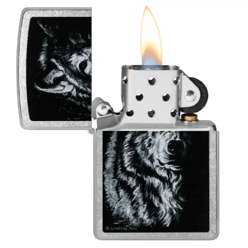 [DNA0054328] Zippo Lindsay Kivi Street Chrome Windproof Lighter