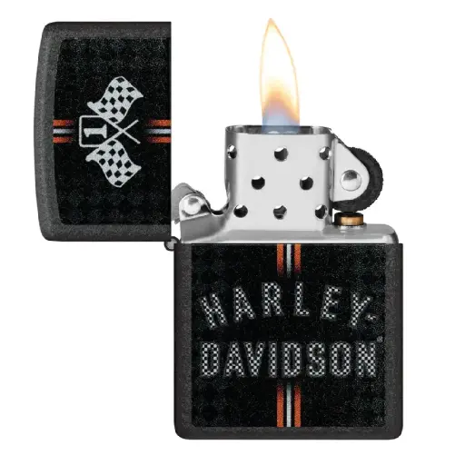 [DNA0054344] Zippo Harley-Davidson Black Crackle Windproof Lighter