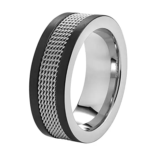 [DNA0054377] Zippo High Polish Mesh Band Ring - Size 70