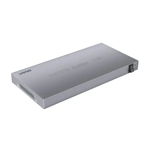 [DNA0056336] UNITEK V1132A01-UK 1-in-8 HDMI 2.0 Splitter - 4K@60Hz, UK Power Adapter, Space Grey