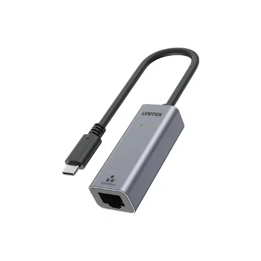 [DNA0056358] UNITEK Y-3465GY01 USB-C to Gigabit Ethernet RJ45 Adapter - Space Grey