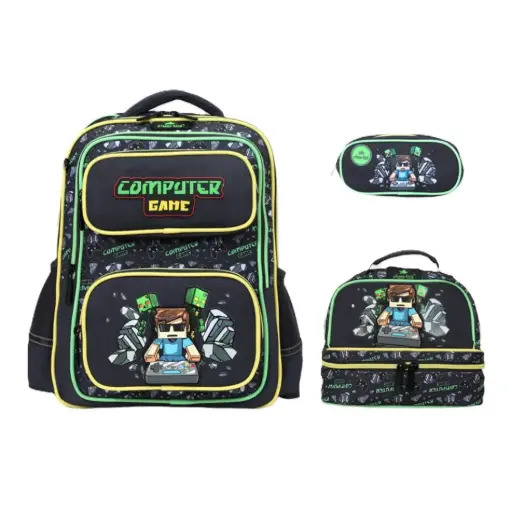 [DNA0058214] Glossy Bird Minecraft Bakcpack + Pencil Case GB5703