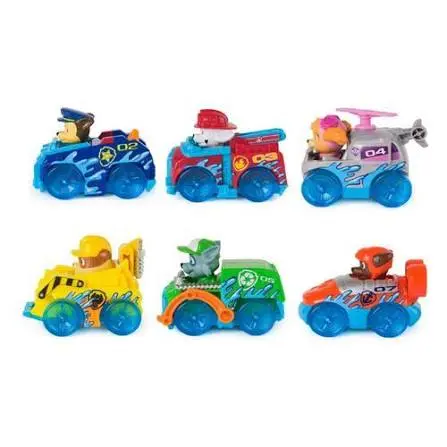 سبين ماستر تشكيلة سيارات باو باترول Pup Squad Racers مارشال-تشيس-زوما-سكاي-روكي-رابل